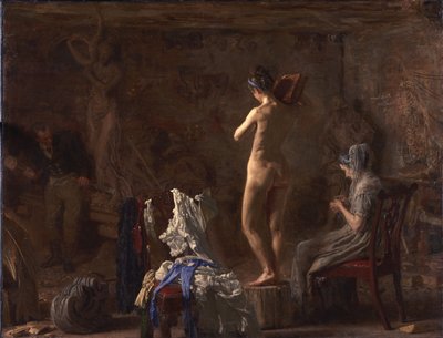 William Rush schnitzt seine allegorische Figur des Schuylkill River von Thomas Eakins